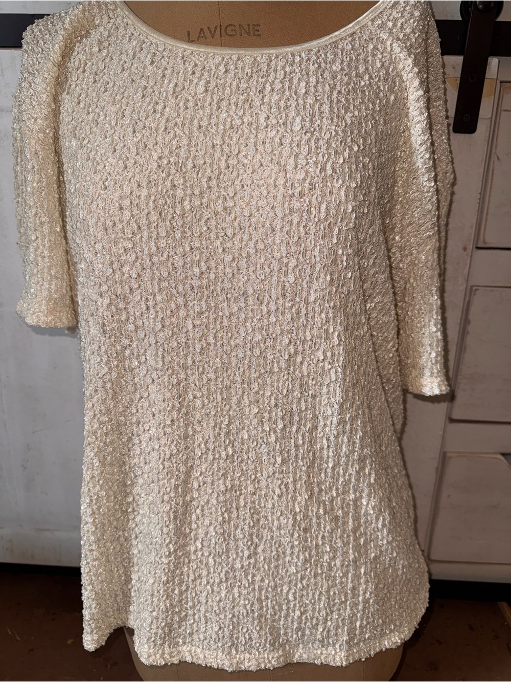 Jaipur Cream Bouclé and Midi blouse